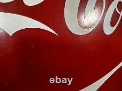 1970's Original Vintage Enjoy Coca Cola Metal Sign