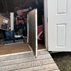 1970's VINTAGE Metal Enjoy Coca Cola Advertising Swoosh Sign 36 X 36