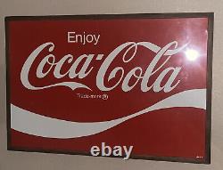 1970s HTF Nice Coca Cola Wave Sign Rare Original AM94