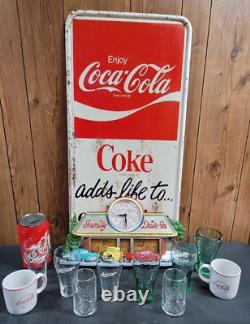 1976 Vintage Coca-Cola metal sign original Coke adds life to everything nice