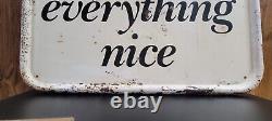 1976 Vintage Coca-Cola metal sign original Coke adds life to everything nice