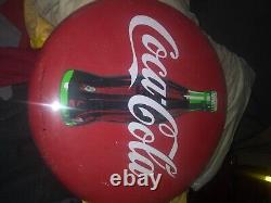 1990 16×16 Metal Button Collectors Coca Cola Sign