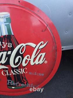 1990 Always COCA COLA COKE Sign Round Plastic Bottle Cap 36 Inches