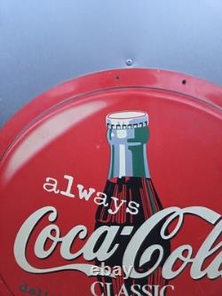 1990 Always COCA COLA COKE Sign Round Plastic Bottle Cap 36 Inches
