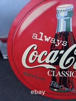 1990 Always COCA COLA COKE Sign Round Plastic Bottle Cap 36 Inches