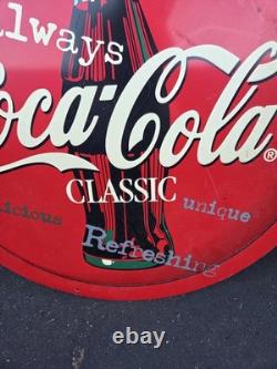 1990 Always COCA COLA COKE Sign Round Plastic Bottle Cap 36 Inches
