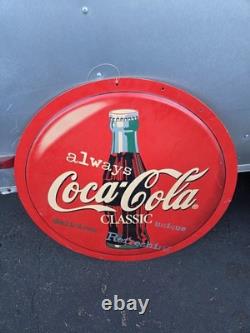 1990 Always COCA COLA COKE Sign Round Plastic Bottle Cap 36 Inches