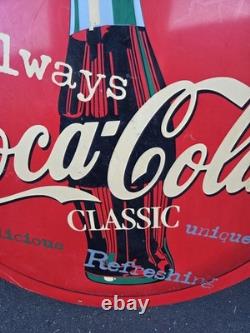 1990 Always COCA COLA COKE Sign Round Plastic Bottle Cap 36 Inches