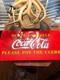 1990 Porcelain Heavy CokeCola 11.5x23 advertising Display Sign