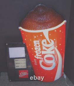 1995 Coca-Cola Enjoy Frozen Coke Light-Up Sign Mirro Products 20x 27 1/2
