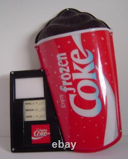 1995 Coca-Cola Enjoy Frozen Coke Light-Up Sign Mirro Products 20x 27 1/2