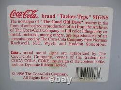 1998 Coca Cola Sign of Good Taste Fish Tail soda advertising sign 24'' tacker