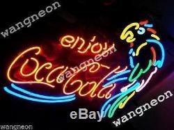 19X15 Enjoy Coka Cola Soda Drink PARROT Beer Bar Neon Light Sign FREE SHIPING
