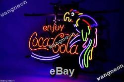 19X15 Enjoy Coka Cola Soda Drink PARROT Beer Bar Neon Light Sign FREE SHIPING