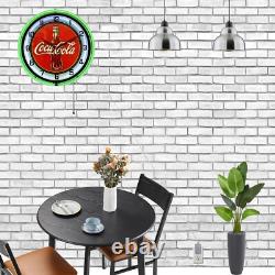 19 Coca-Cola 1930's Bottle Sign Double Neon Clock (Green)