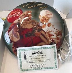 2001 Coca Cola Limited Edition Seasons Greetings Lighted Sign #0243 Out Of 1500