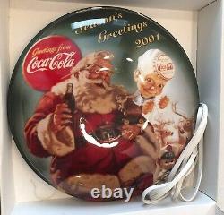 2001 Coca Cola Limited Edition Seasons Greetings Lighted Sign #0243 Out Of 1500