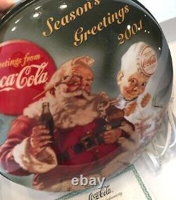 2001 Coca Cola Limited Edition Seasons Greetings Lighted Sign #0243 Out Of 1500