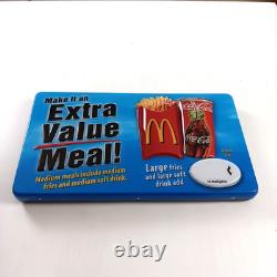 2004 McDonalds Extra Value Meal Sign Pop Art Y2K Coca-Cola Drive Thru Decor VTG