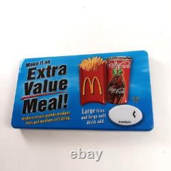 2004 McDonalds Extra Value Meal Sign Pop Art Y2K Coca-Cola Drive Thru Decor VTG