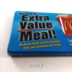2004 McDonalds Extra Value Meal Sign Pop Art Y2K Coca-Cola Drive Thru Decor VTG