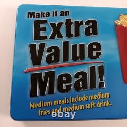 2004 McDonalds Extra Value Meal Sign Pop Art Y2K Coca-Cola Drive Thru Decor VTG
