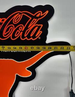 2019 Coca-Cola Texas Longhorns 24x19 LED Light-up Sign WORKS GREAT