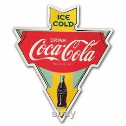 2024 Coca-Cola 1930s Vintage Shaped Sign 1 oz Silver Medal