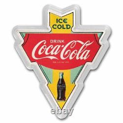 2024 Coca-Cola 1930s Vintage Shaped Sign 1 oz Silver Medal