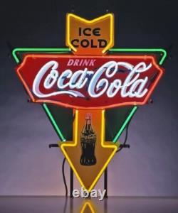 20x16 Coca Cola Ice Cold Drink Neon Sign Lamp Light With HD Vivid Printing LY
