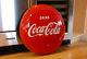 24 Red Enamel Vintage Drink Coca Cola Button Sign