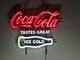 24x20 Coca Cola Tastes Great Ice Cold Vivid LED Neon Sign Light With Dimmer