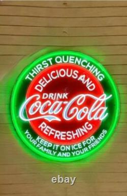 24x24 Delicious Coca Cola Coke Flex LED Neon Sign Light Lamp Club Gift SY