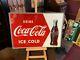 27 ICE COLD COKE Coca-Cola Embossed Tin Advertising Sign Watch Video