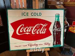 27 Tin Embossed Coca Cola COKE 1960's Advertising Sign Watch Video