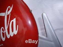 @ 2 @ 16 COCA COLA Tin Signs Back to Back with ARROWS ===== 50s/60s