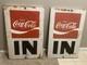 2 Vintage Metal Coca Cola Outdoor Signs Marked as IN 36 x 24 x 1 3/8