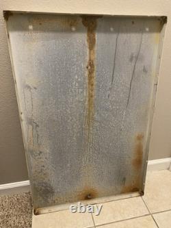 2 Vintage Metal Coca Cola Outdoor Signs Marked as IN 36 x 24 x 1 3/8