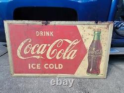 32x56 Vintage Coca-Cola Bottle Sign A. A. W. 10-54 Coke