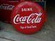 36 1950's Coca Cola Coke Button Porcelain Sign. Slogan Sign of Good Taste