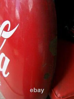 36 1950's Coca Cola Coke Button Porcelain Sign. Slogan Sign of Good Taste