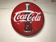 36 Coca Cola Sign 1950's Porcelain Button Great Collector's Coke Soda Sign