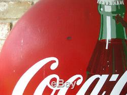 36 Porcelain Enameled Coca-Cola Round Button Sign