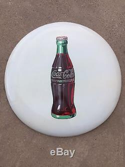 36 White Painted Coca Cola Button