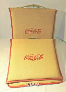 3 Rare Vintage Original Coca Cola advertising seat cushions Nice