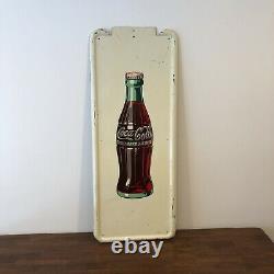 40 Vintage Jan 1947 Coca Cola Bottle Pilaster Porcelain Sign A-M Original