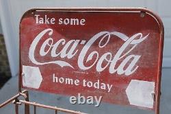 40s Coca Cola Wheeled Metal Store Display Rack Stand Cart Take Some Home Today