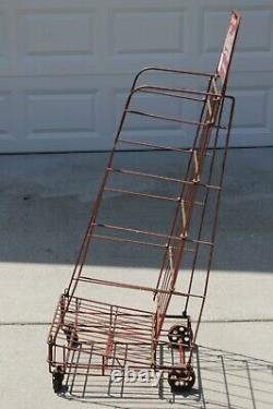 40s Coca Cola Wheeled Metal Store Display Rack Stand Cart Take Some Home Today