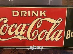 4 Signs-Delicious Refreshing Coca Cola Coke -1970s-NOS New Old Stock 36x12