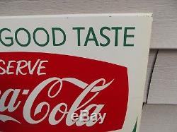 50's 60's Coca-Cola Rack Sign of Good King Size Taste Vintage Coke Rare Arciform